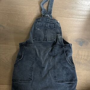 Denim skirt overalls